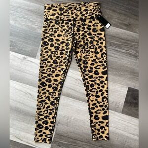 Kimberly C Women's‎ Pants L Leopard Print Leggings Back Pocket Yoga Gym